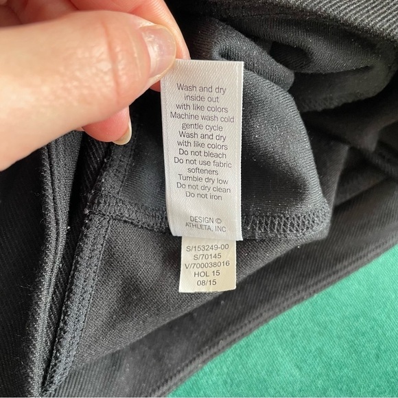 Athleta Black Trailsetter Ponte Motion Moto Zip Skinny Pants 153249 EUC Size 6 - Picture 8 of 9